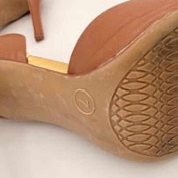 Qupid Pointed Toe Stiletto Heels Brown Faux Leather Women’s Size 7 - Picture 10 of 14